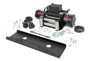 Mahindra ROXOR All-Weather Winch Plate - Rough Country - PRO12000 - Black - 2022